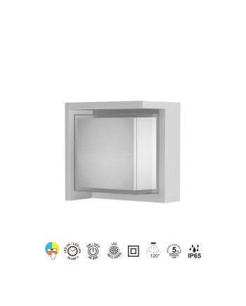 CREEK * APLIQUE EXTERIOR BLANCO LED IP65 - 15W - CCT